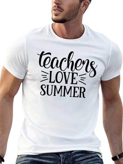 Teachers Love Summer Black T-Shirt
