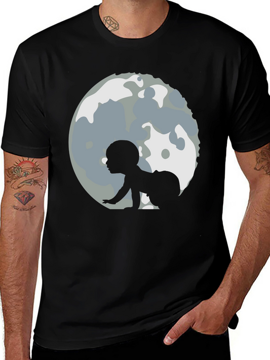 Baby Moon Crawl Black T-Shirt