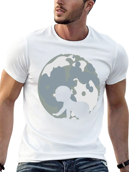 Baby Moon Crawl Black T-Shirt