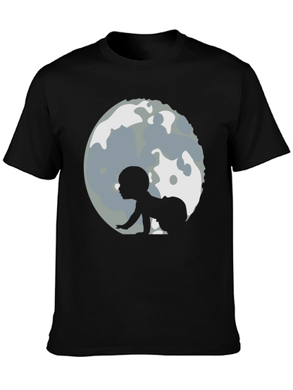 Baby Moon Crawl Black T-Shirt