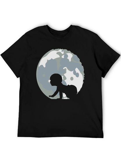 Baby Moon Crawl Black T-Shirt