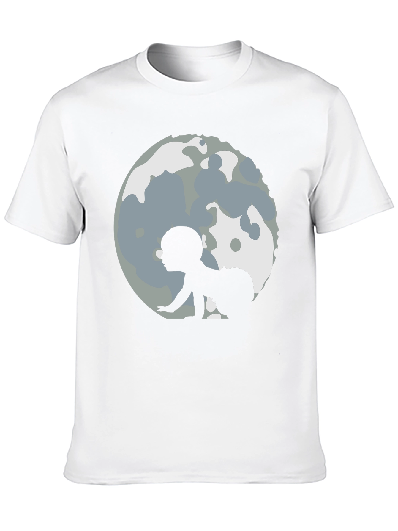 Baby Moon Crawl Black T-Shirt