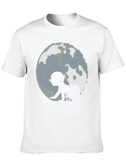 Baby Moon Crawl Black T-Shirt