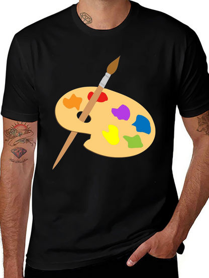 Artist Palette Graphic Tee - Creative Black T-Shirt
