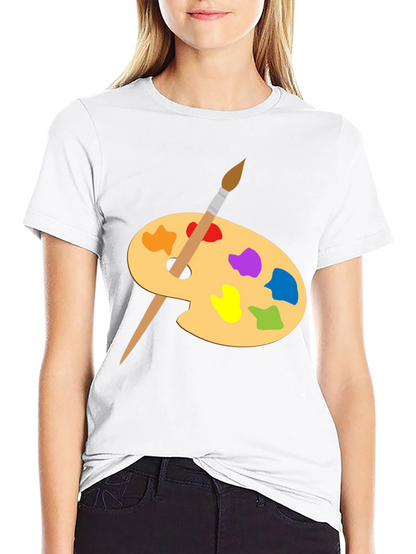 Artist Palette Graphic Tee - Creative Black T-Shirt