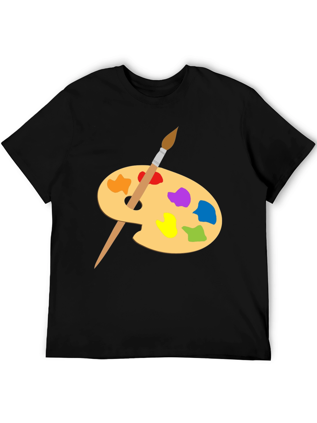 Artist Palette Graphic Tee - Creative Black T-Shirt