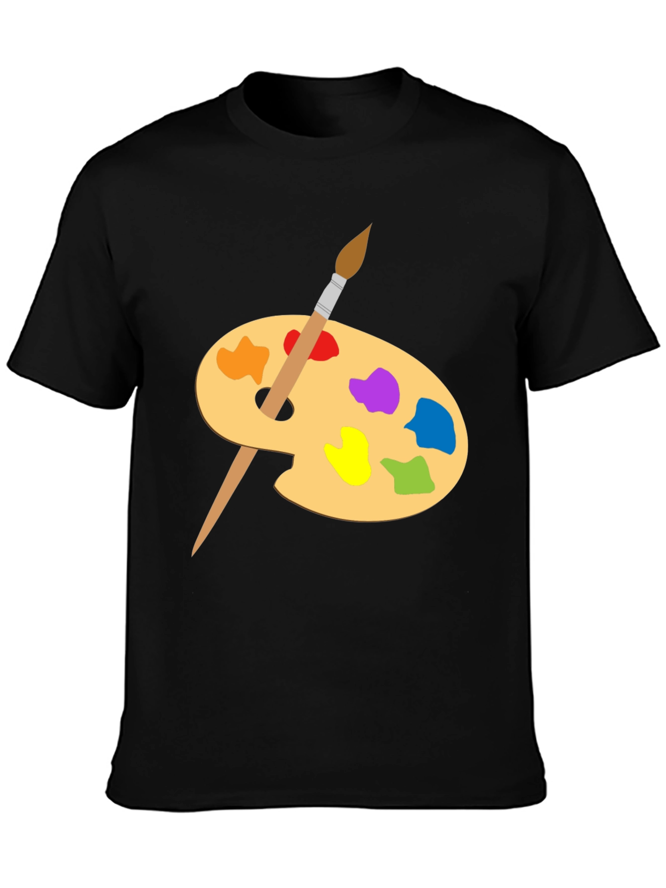 Artist Palette Graphic Tee - Creative Black T-Shirt