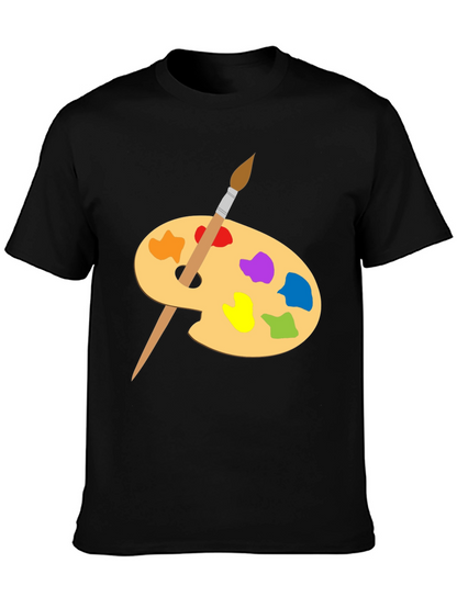 Artist Palette Graphic Tee - Creative Black T-Shirt