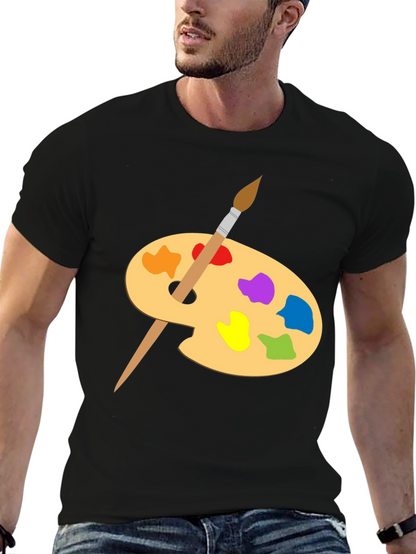 Artist Palette Graphic Tee - Creative Black T-Shirt