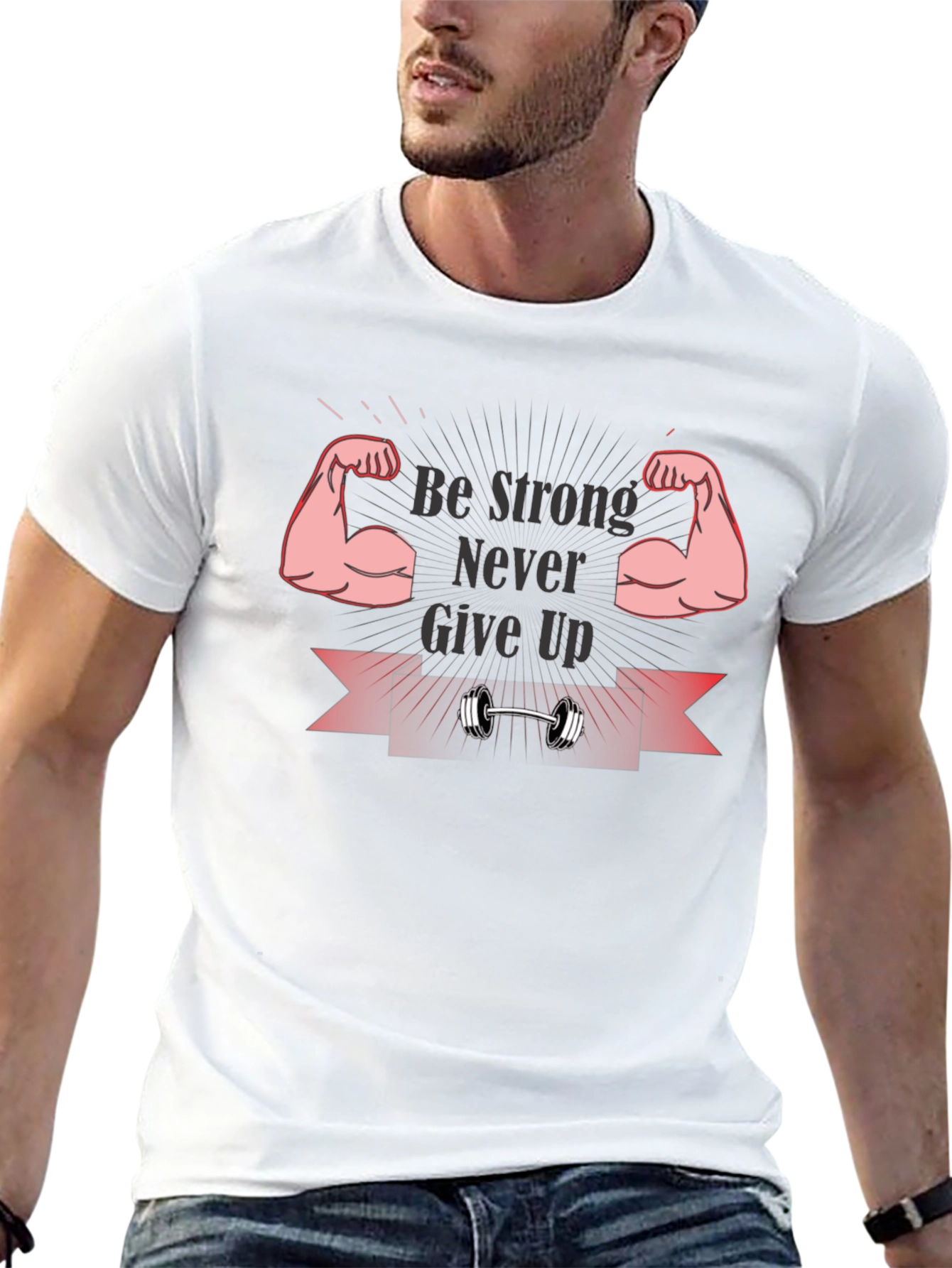 Be Strong Graphic T-Shirt - Motivational Fitness Tee