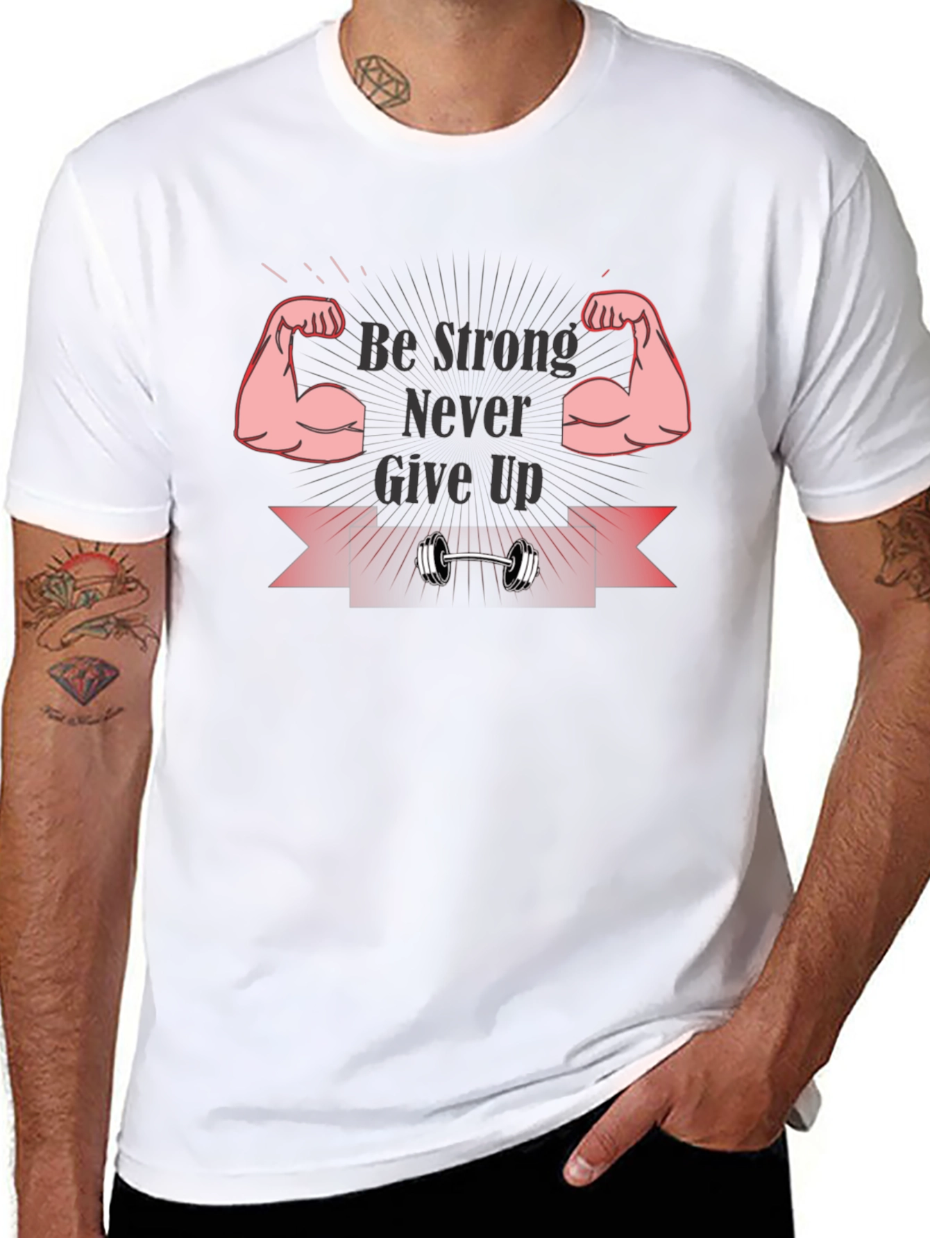 Be Strong Graphic T-Shirt - Motivational Fitness Tee