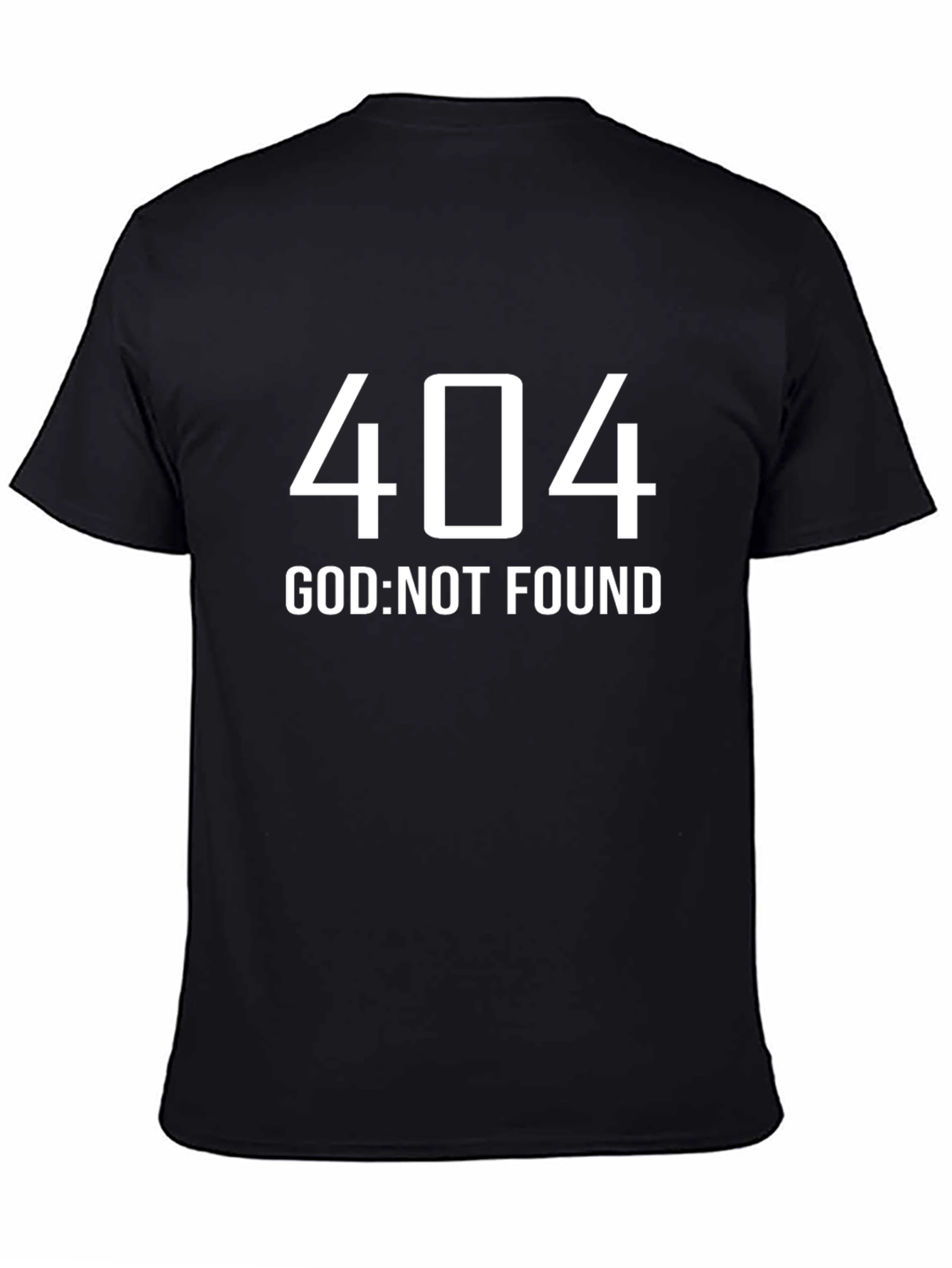 404 God Not Found Graphic T-Shirt - Black