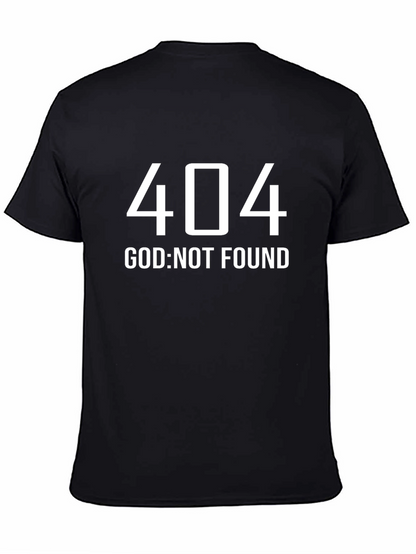 404 God Not Found Graphic T-Shirt - Black