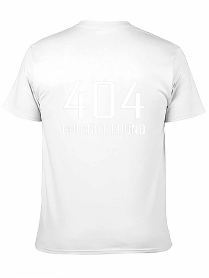 404 God Not Found Graphic T-Shirt - Black