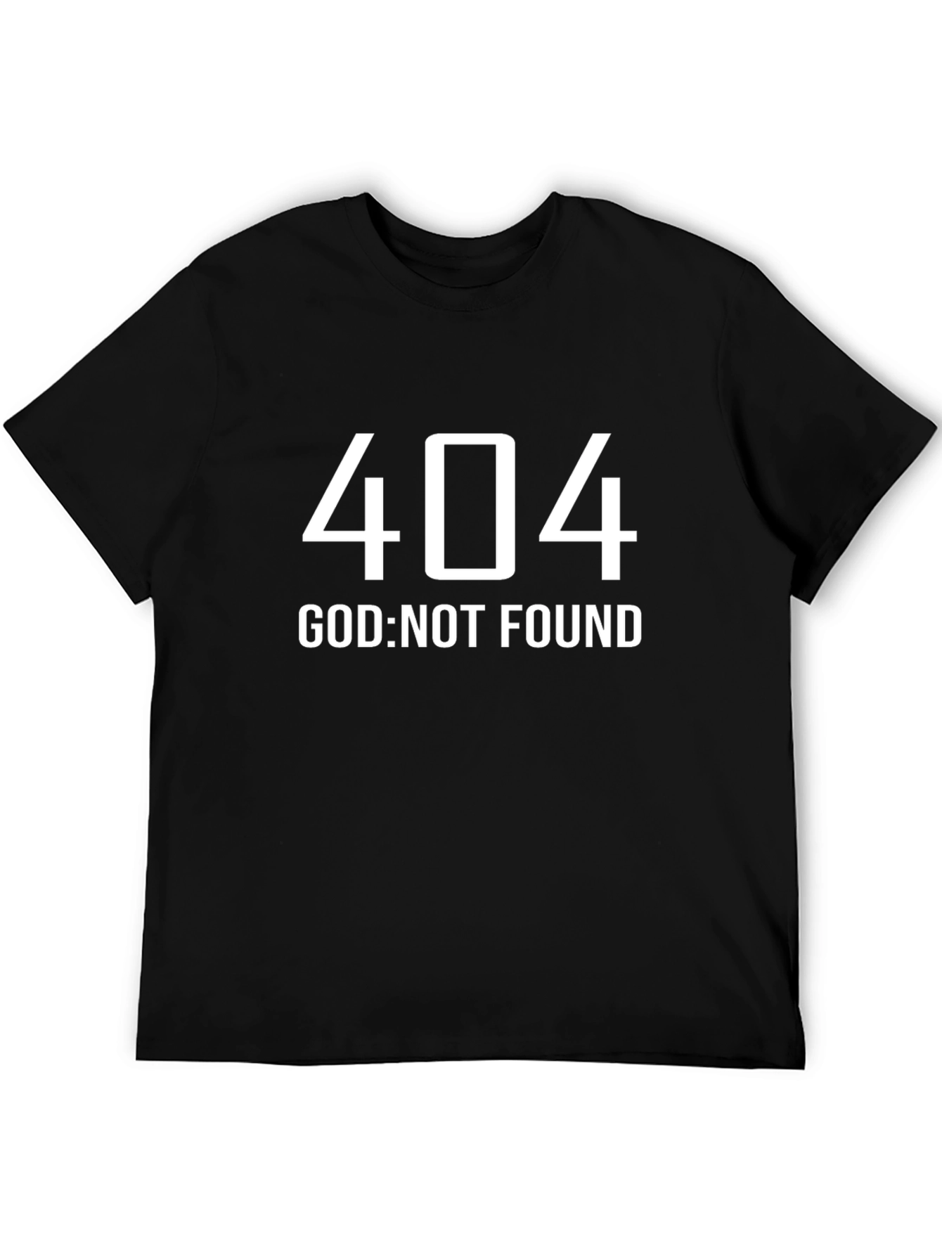 404 God Not Found Graphic T-Shirt - Black