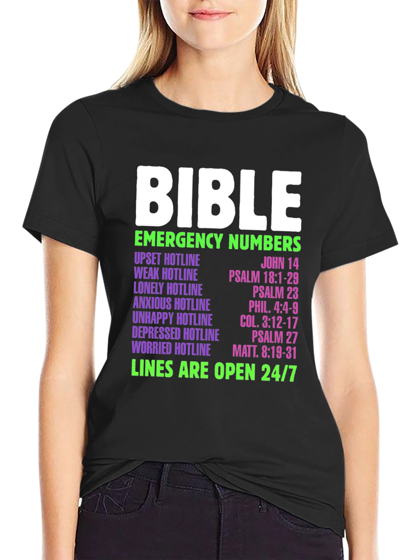 Bible Emergency Numbers T-Shirt