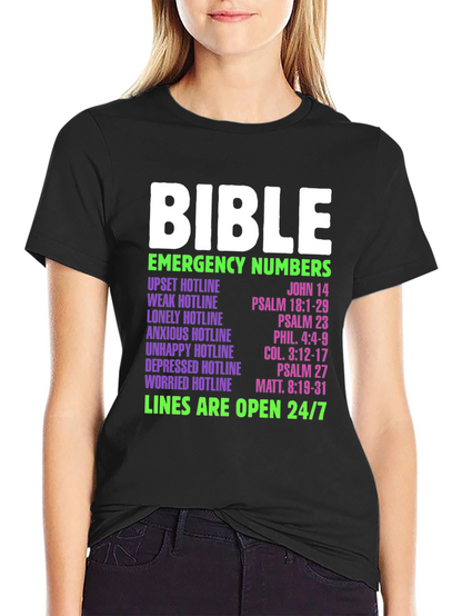 Bible Emergency Numbers T-Shirt