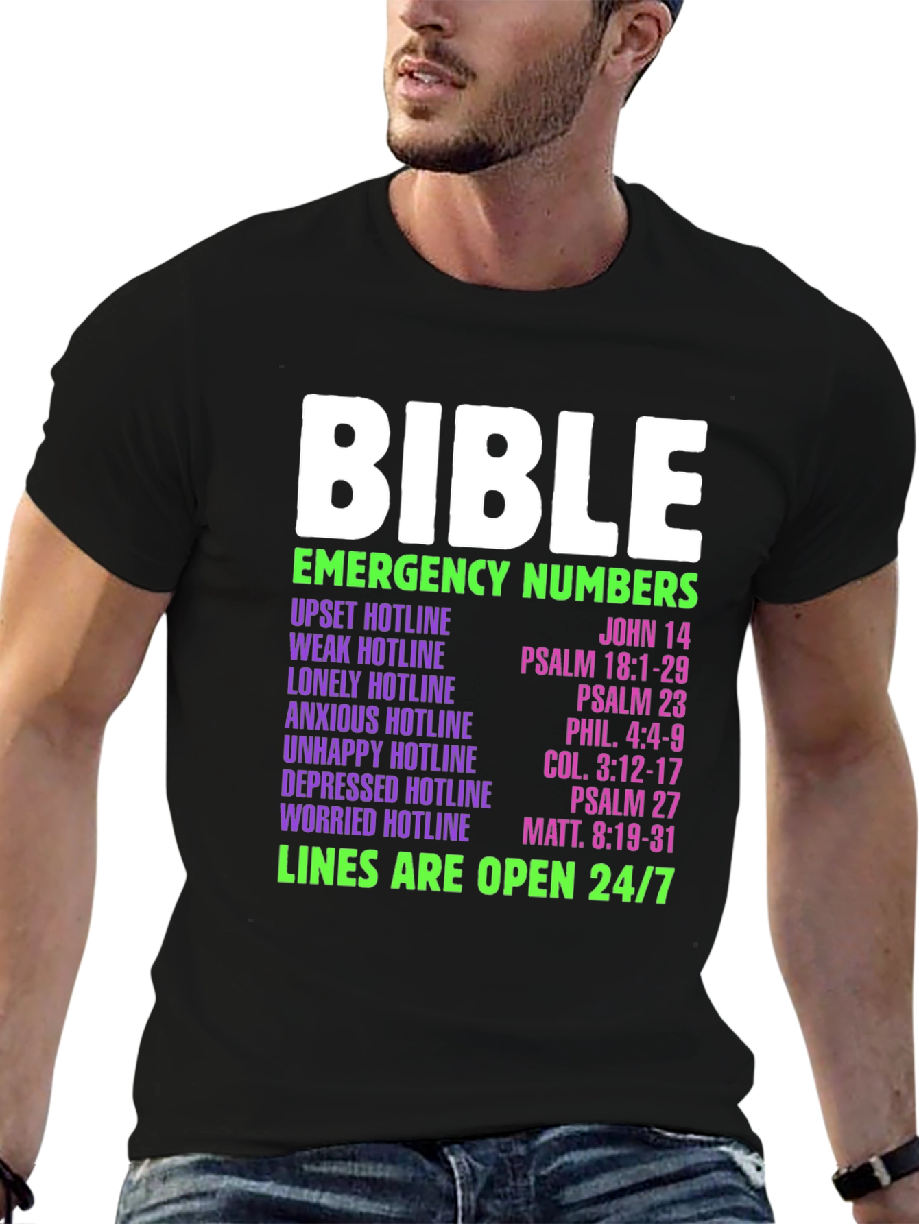 Bible Emergency Numbers T-Shirt