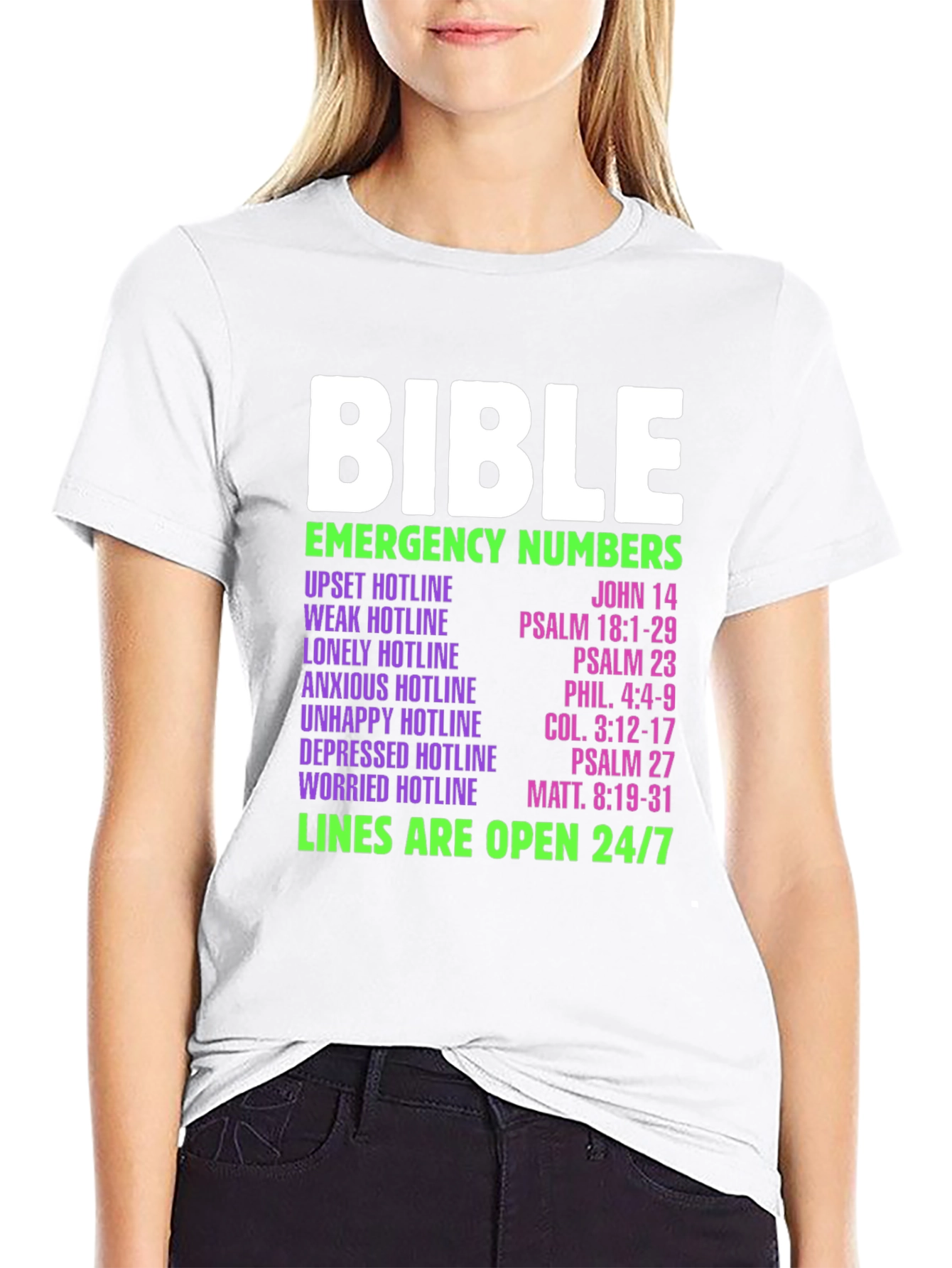 Bible Emergency Numbers T-Shirt