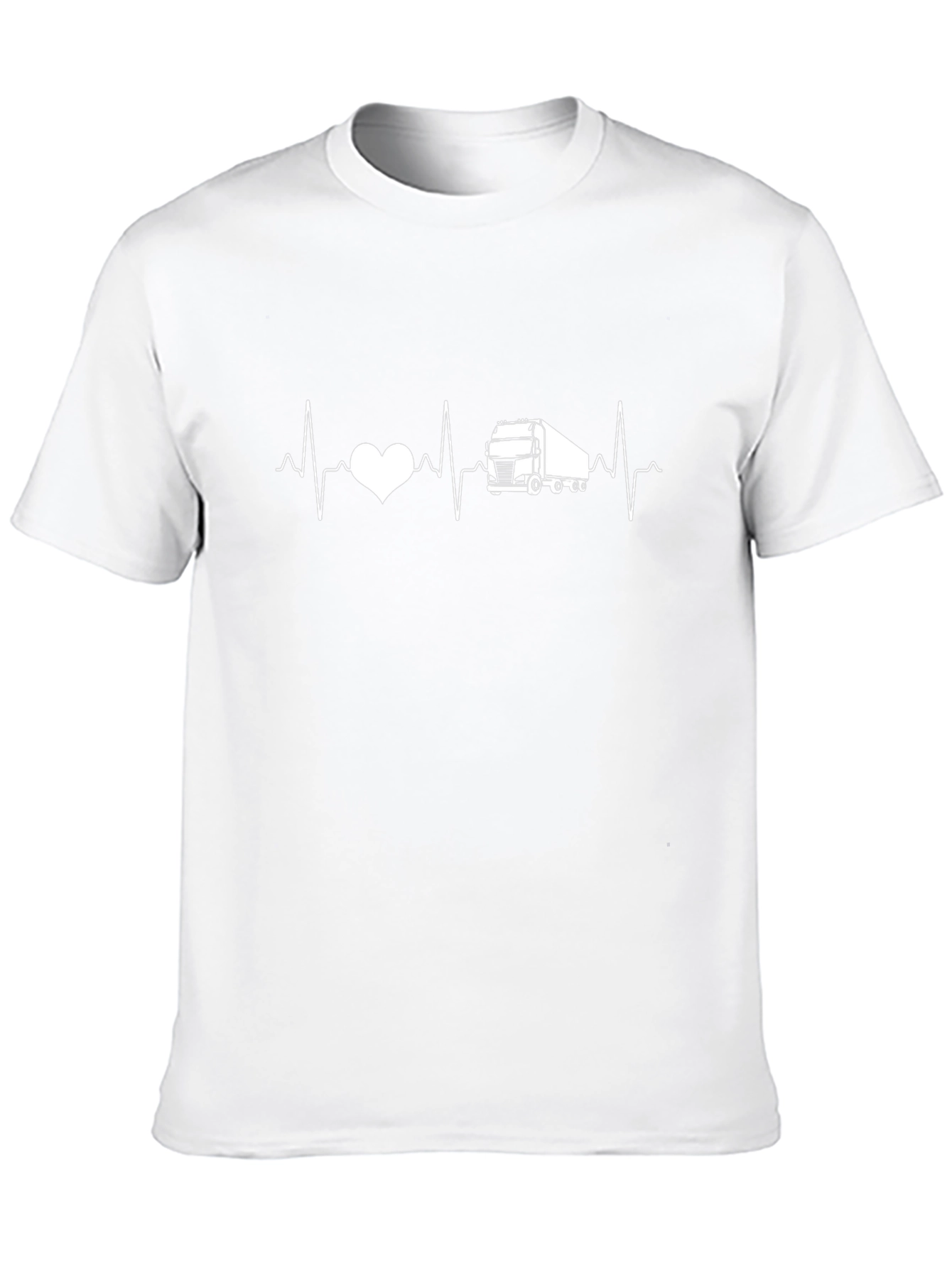 Trucker Heartbeat T-Shirt - Black