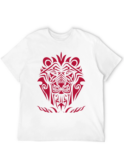 Tribal Lion Graphic Black T-Shirt