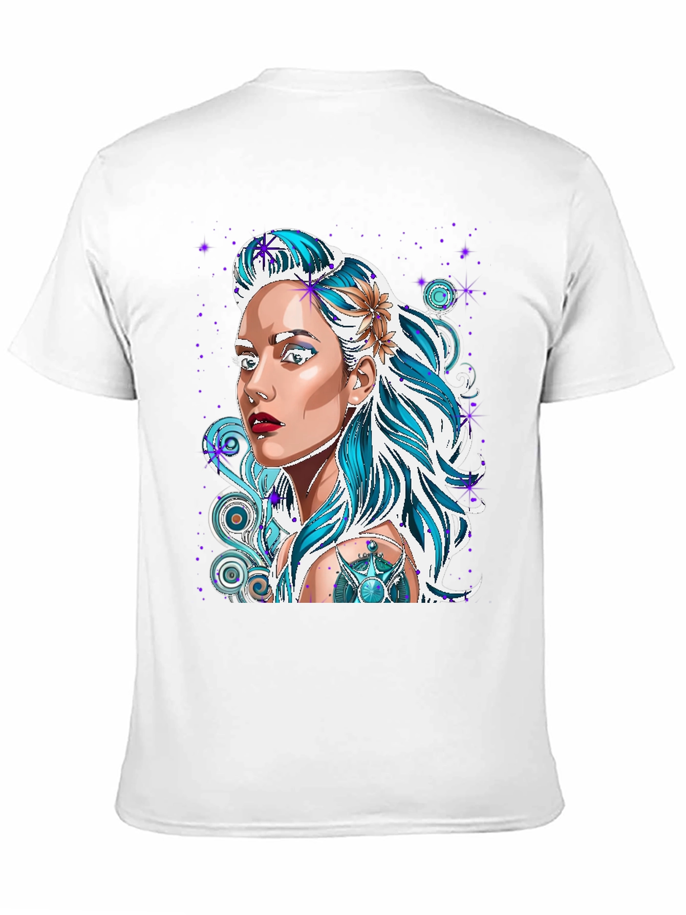 Woman Portrait Graphic Black T-Shirt