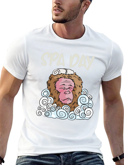Spa Day Monkey Graphic T-Shirt