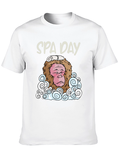 Spa Day Monkey Graphic T-Shirt