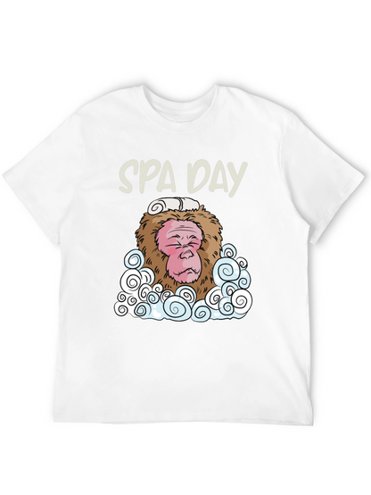 Spa Day Monkey Graphic T-Shirt