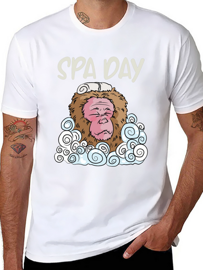 Spa Day Monkey Graphic T-Shirt