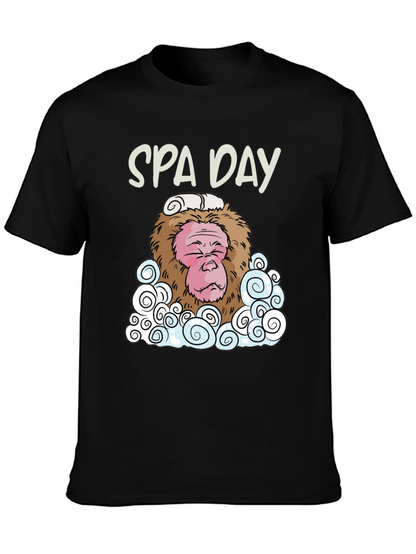 Spa Day Monkey Graphic T-Shirt