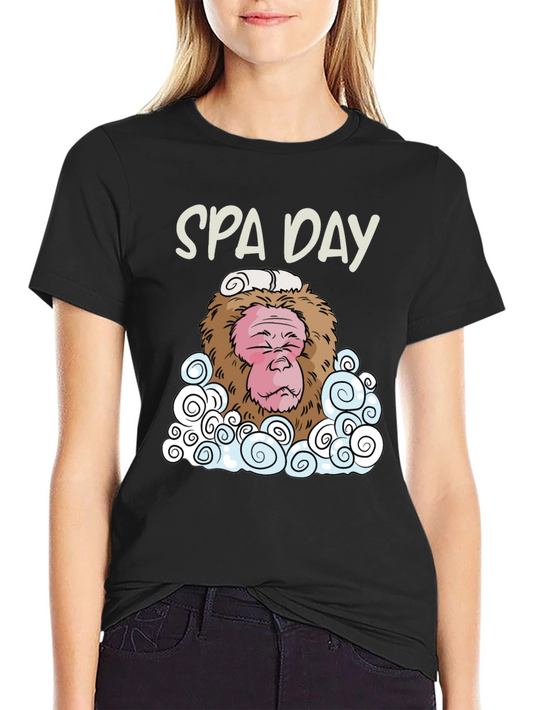 Spa Day Monkey Graphic T-Shirt