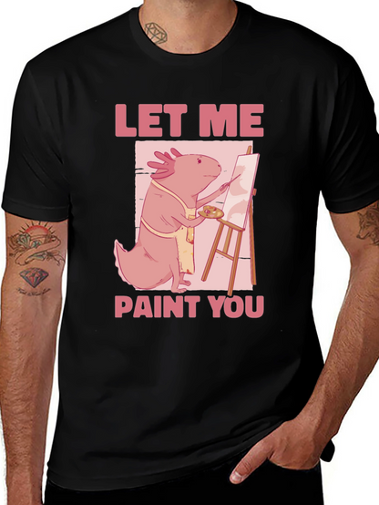 Axolotl Artist Graphic Tee - Let Me Paint You