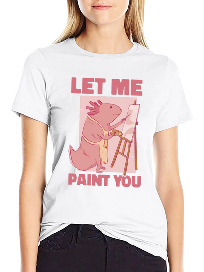 Axolotl Artist Graphic Tee - Let Me Paint You