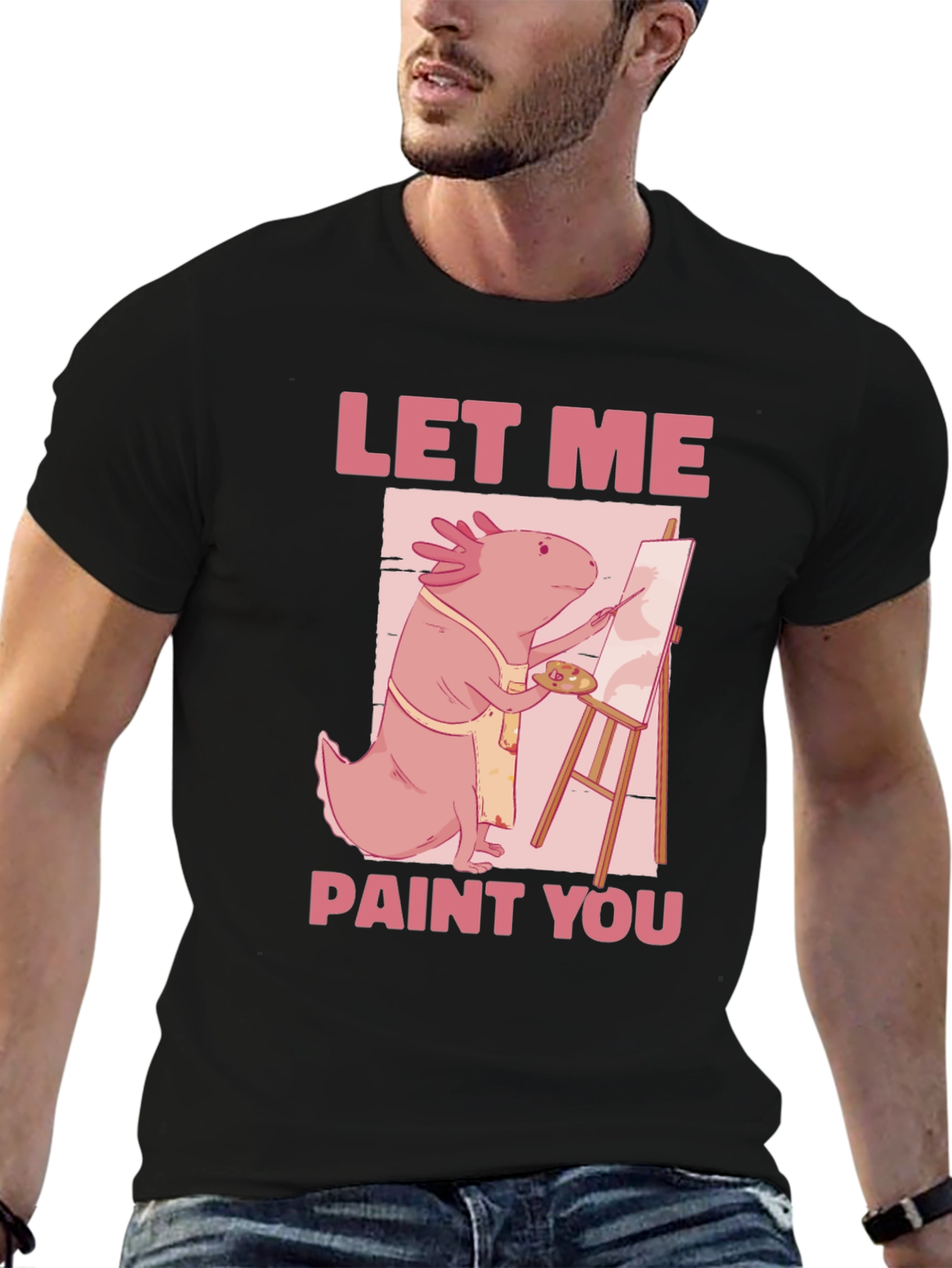 Axolotl Artist Graphic Tee - Let Me Paint You