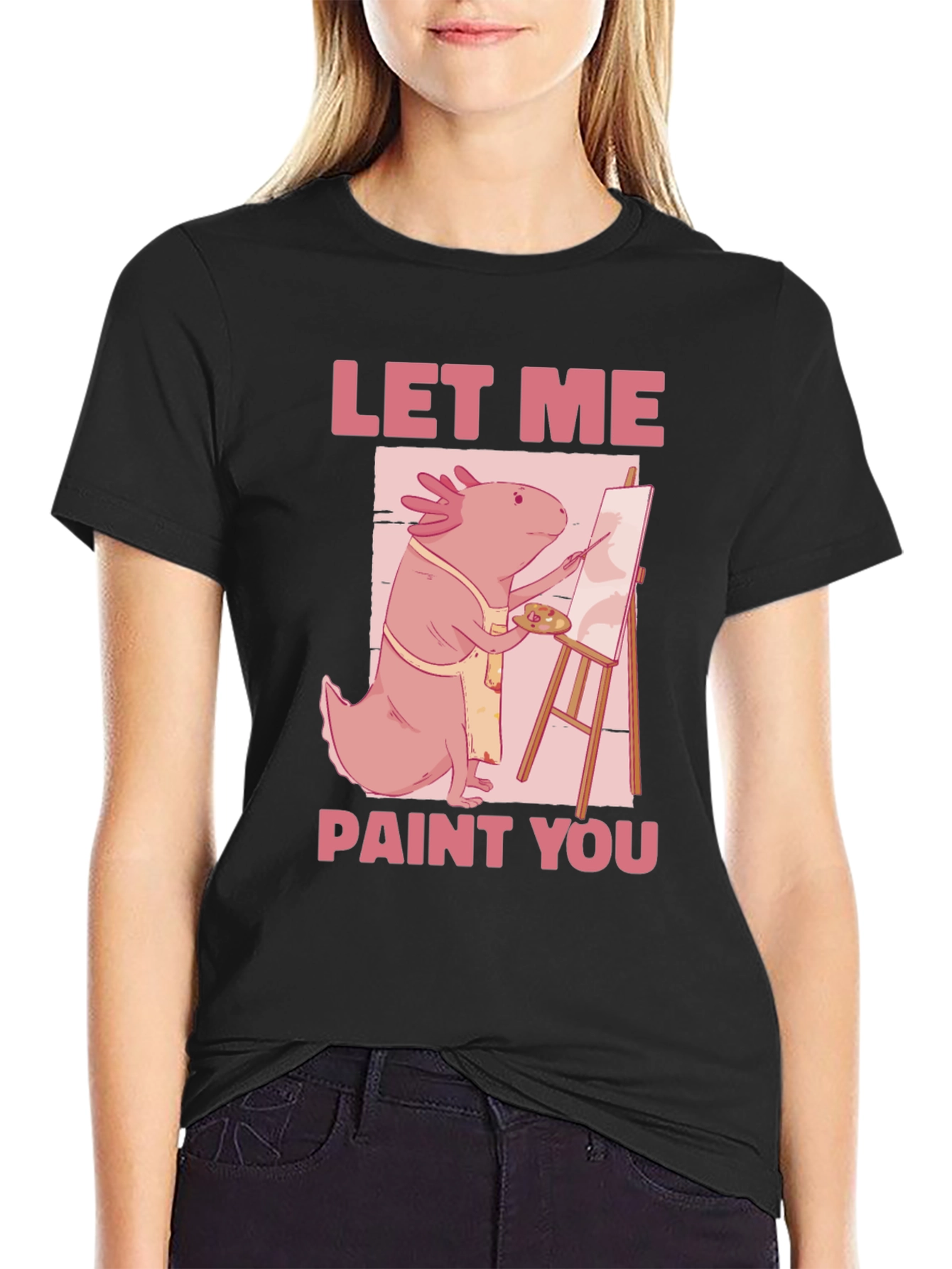 Axolotl Artist Graphic Tee - Let Me Paint You