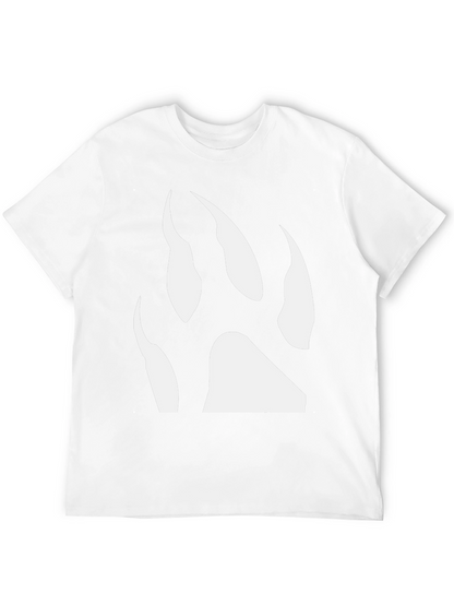 Black T-Shirt with White Bear Paw Print