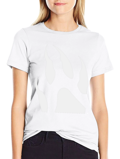 Black T-Shirt with White Bear Paw Print