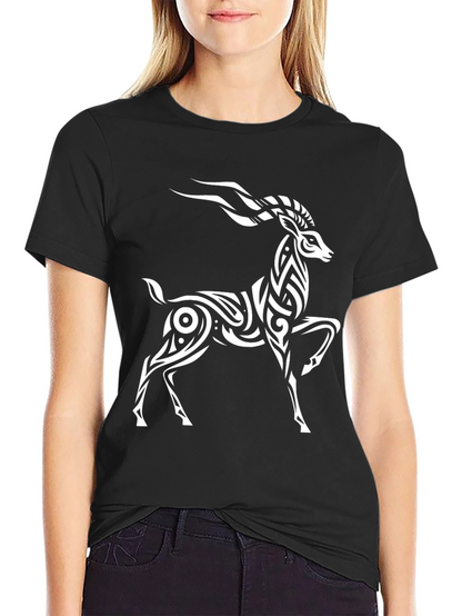 Stylish Tribal Antelope Graphic Tee