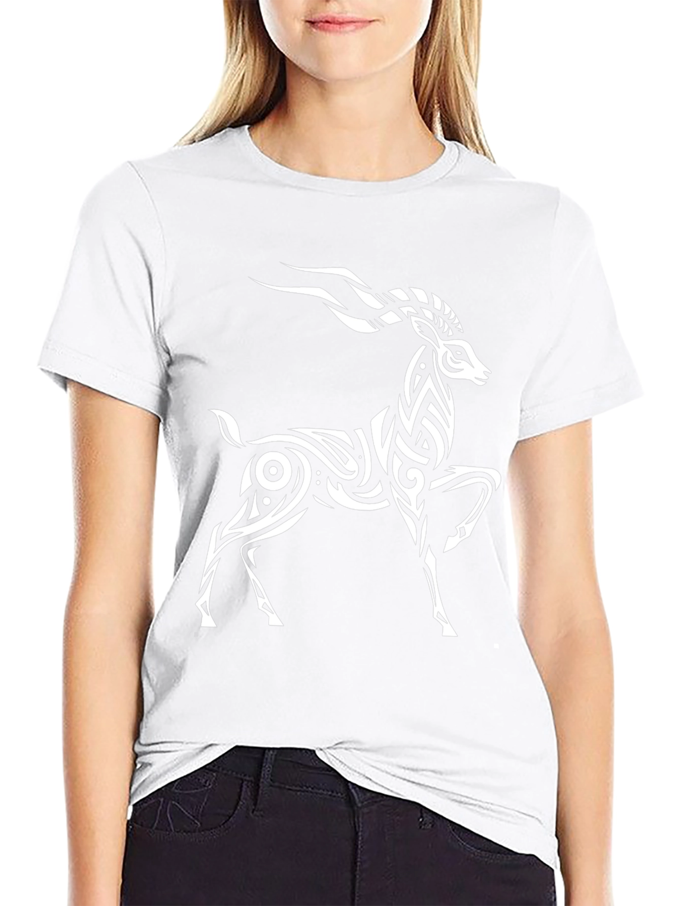 Stylish Tribal Antelope Graphic Tee