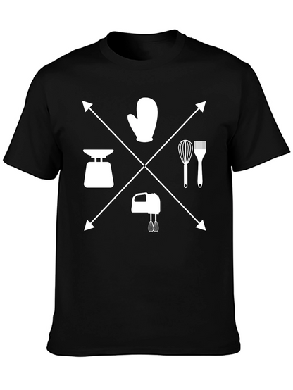 Baking Essentials Graphic Tee - Cool Chef Shirt