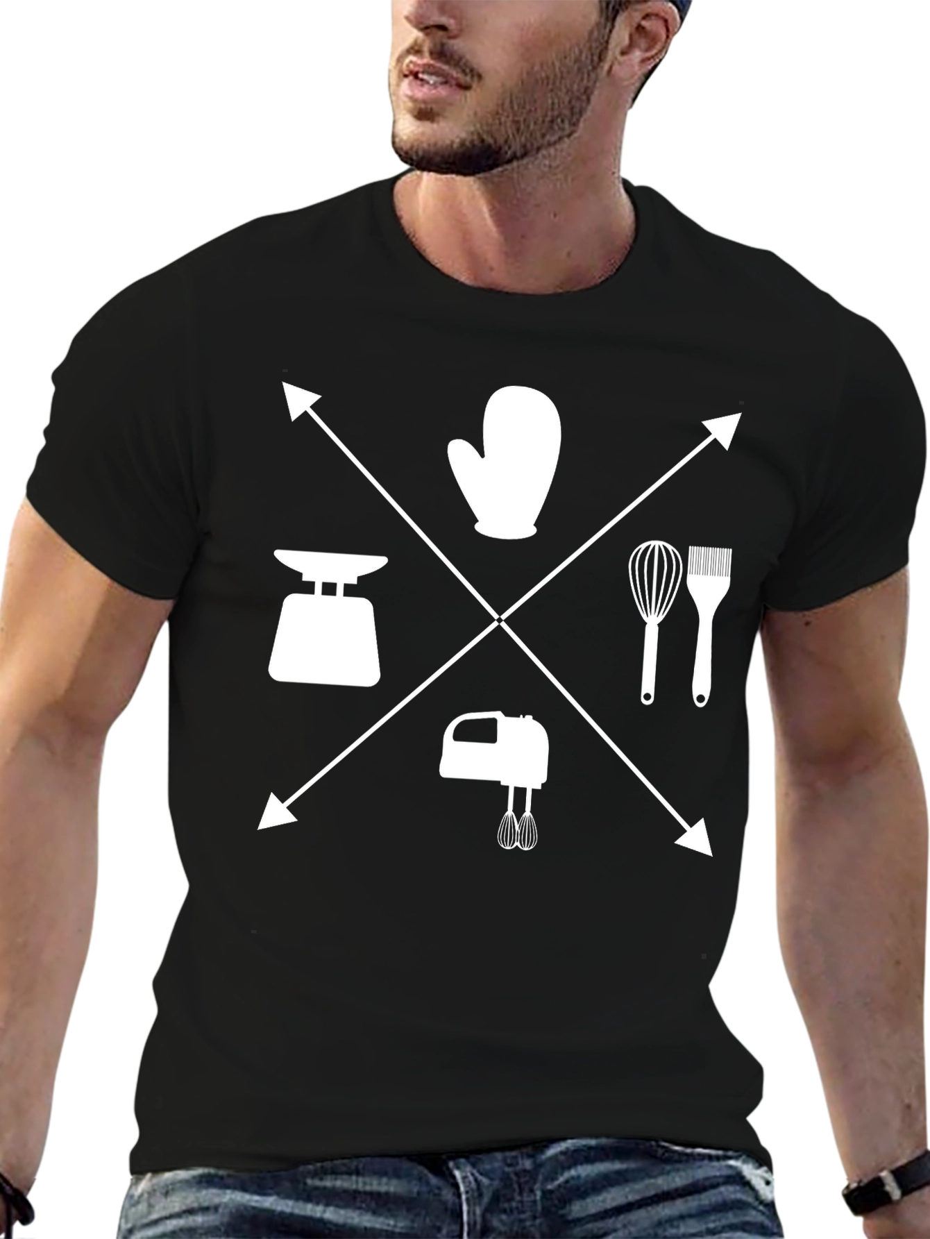 Baking Essentials Graphic Tee - Cool Chef Shirt