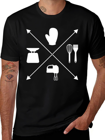 Baking Essentials Graphic Tee - Cool Chef Shirt