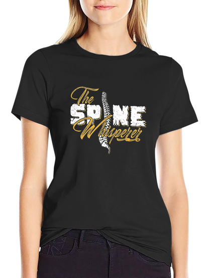 The Spine Whisperer Graphic Tee - Black