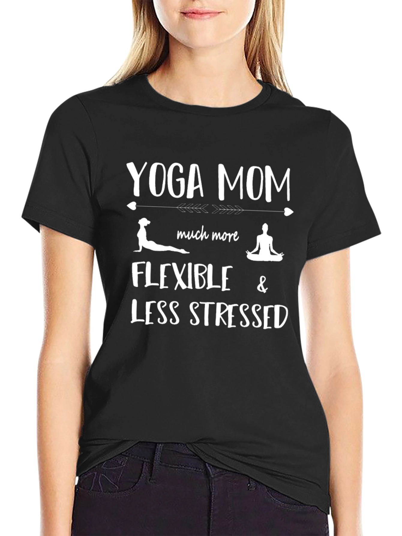 Yoga Mom T-Shirt: Flexible & Less Stressed Tee