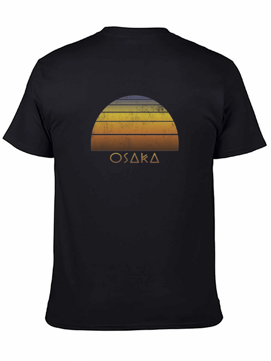 Vintage Osaka Sunset Graphic Tee - Retro Style Shirt