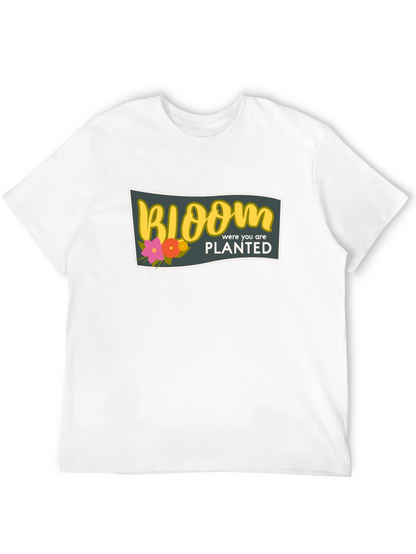 Bloom Where You Are Planted Black T-Shirt