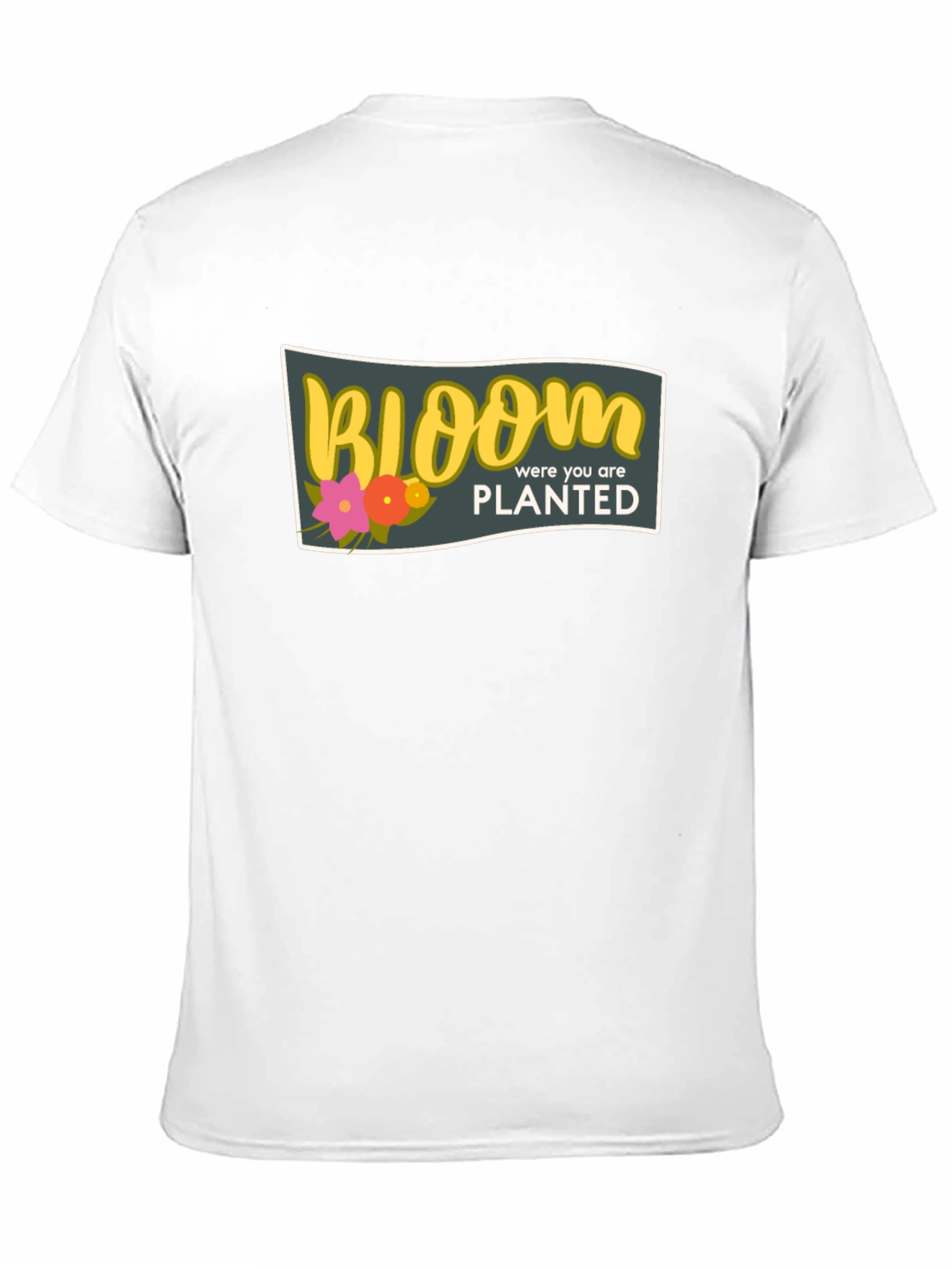 Bloom Where You Are Planted Black T-Shirt