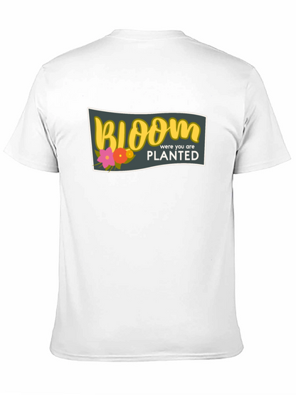 Bloom Where You Are Planted Black T-Shirt