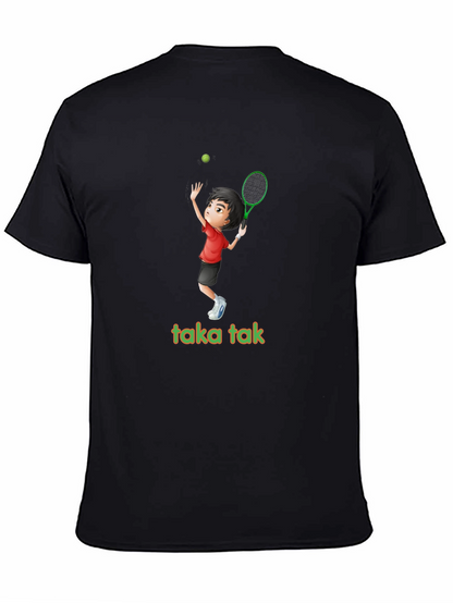 Tennis Player Graphic T-Shirt - taka tak